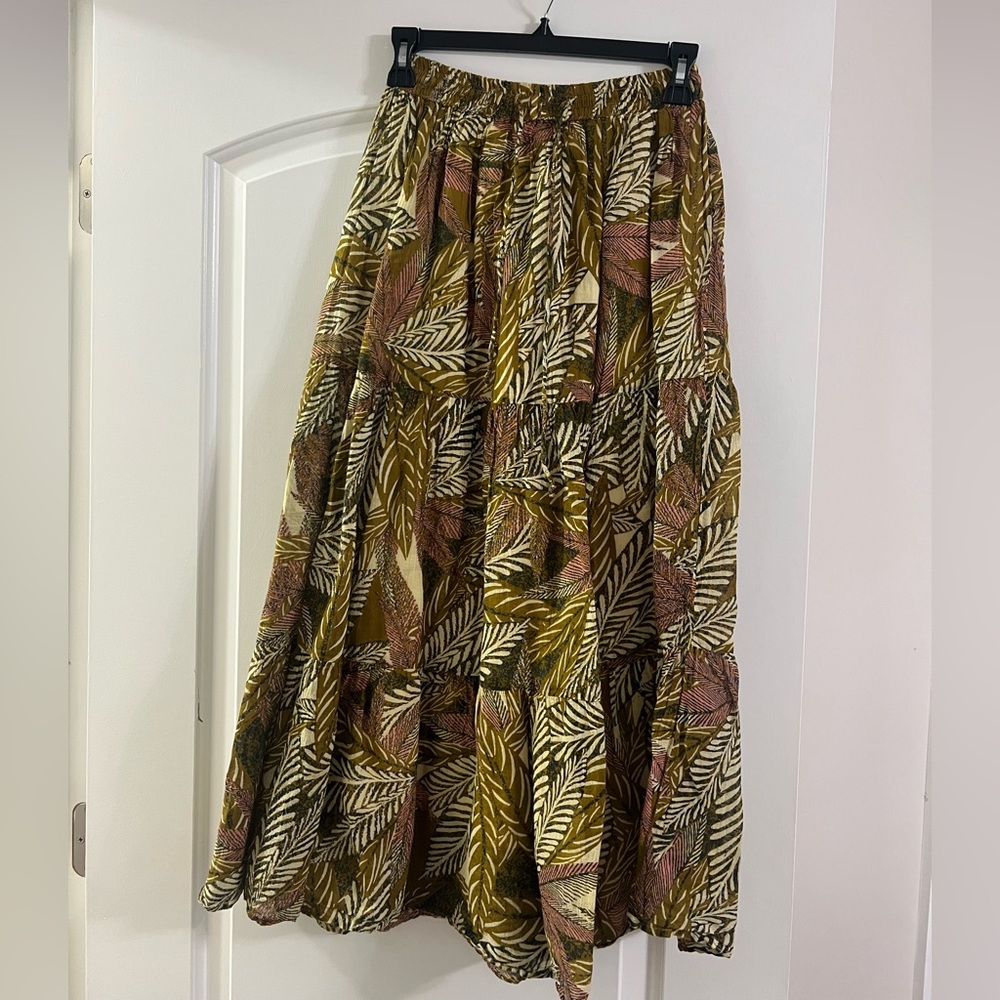 Tropical Print Maxi Skirt